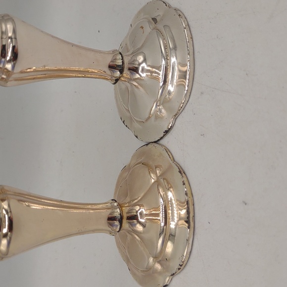 Vintage LaFrance salt and pepper shakers metal plated USA made SPC - Picture 4 of 11